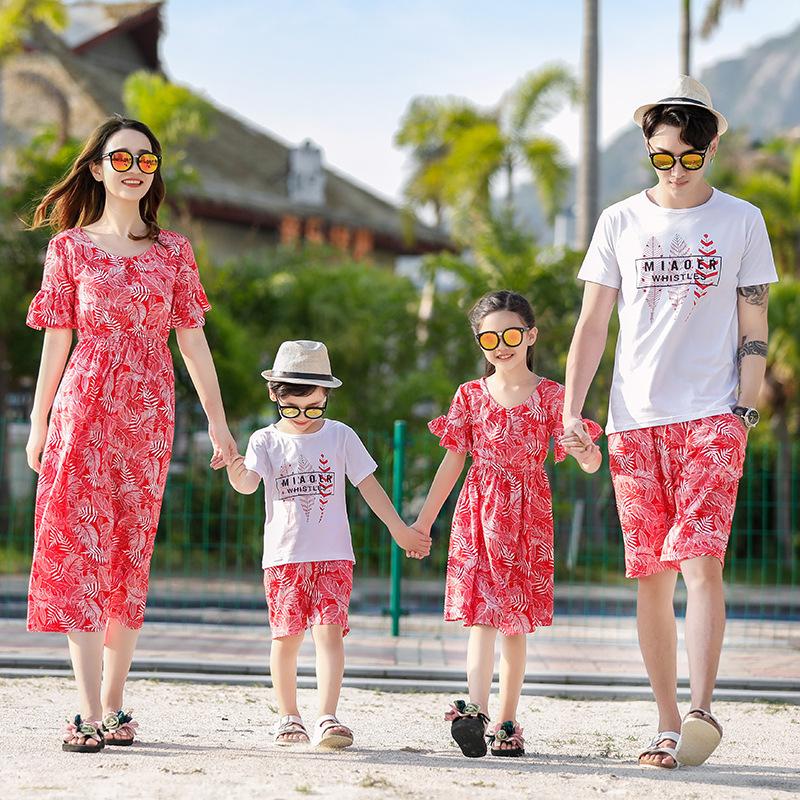 親子服 ビーチ 上下セット ｔシャツ ワンピース 家族服 親子ペアルック 親子コーデ セットアップ おしゃれ カジュアルウェアハワイ風 夏 Q326 Chocooto 通販 Yahoo ショッピング