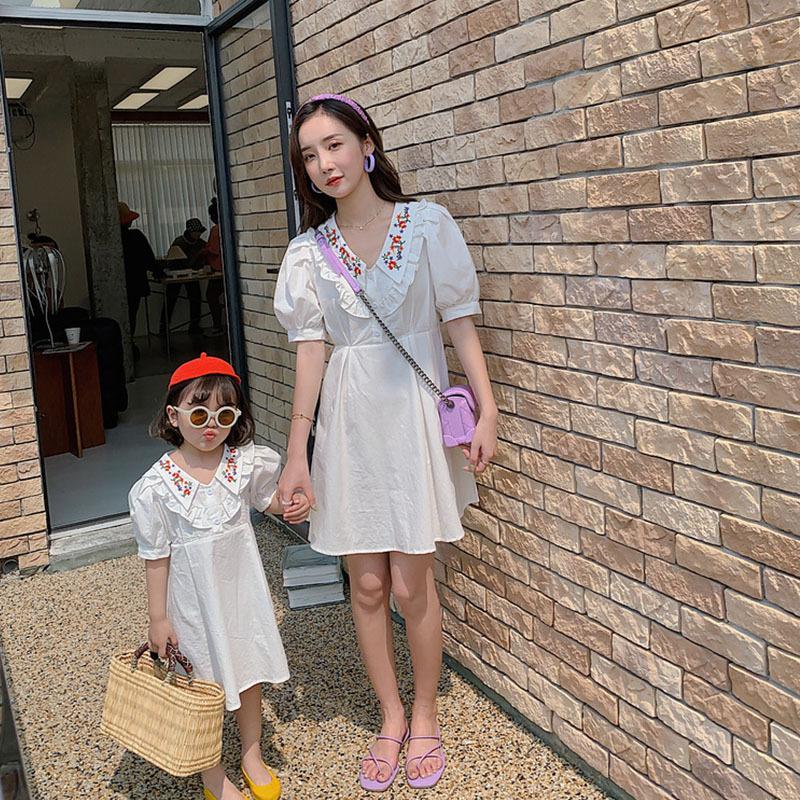 親子 ペアルック ワンピース 親子お揃い 親子コーデ 半袖 ロング 子供ワンピース 夏ワンピース 花柄ワンピース キッズワンピース ママと娘 レデイース 子供 バルーン袖 キッズ 女の子 ガールズ 春 夏 旅行 リンクコーデ かわいい 休日 お出かけ 家族お揃い 子供服 専門店