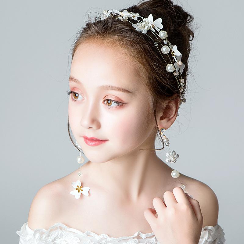 22新発 ヘアアクセサリー 手作り 髪飾り 子供 ヘッドドレス 女の子 ピアノ 発表会 フォーマル 花 リボン パール付き モチーフ ティアラ カチューシャ 結婚式 写真撮影 Umb Digital
