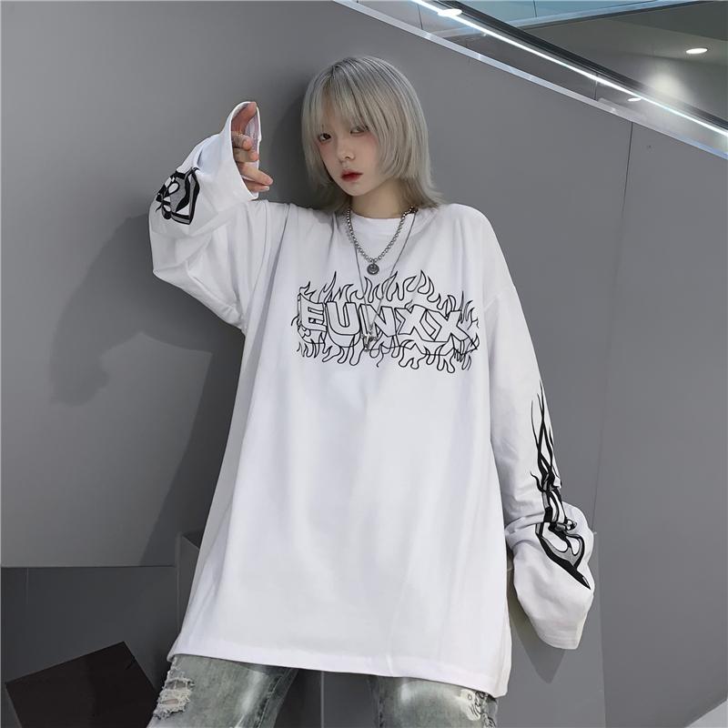 Tシャツ レディース タイダイ柄 長袖 秋 ゆるい トップス 韓国ファッション 原宿系 Bf風 ヒップホップ ダンス ストリート風 カジュアル 男女兼用 Z Chocooto 通販 Yahoo ショッピング