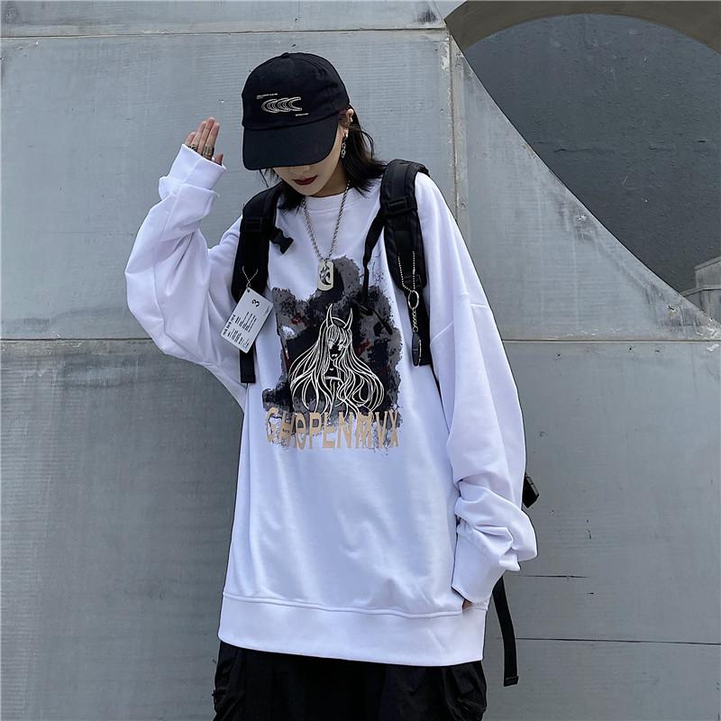 正規販売店 Tシャツ レディース 長袖 秋 ゆるい トップス 韓国ファッション 原宿系 Bf風 ヒップホップ ダンス ストリート風 カジュアル