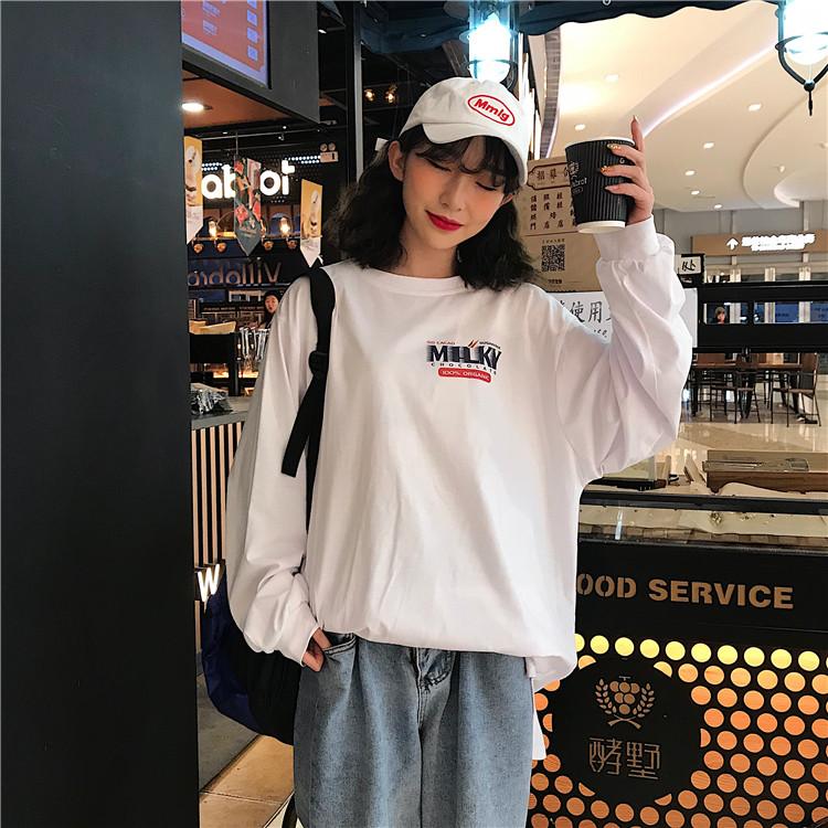 Tシャツ 男女 かっこいい カップル 長袖 秋 ゆるい トップス 韓国ファッション 原宿系 Bf風 ヒップホップ ダンス ストリート風 カジュアル Z33 Chocooto 通販 Yahoo ショッピング