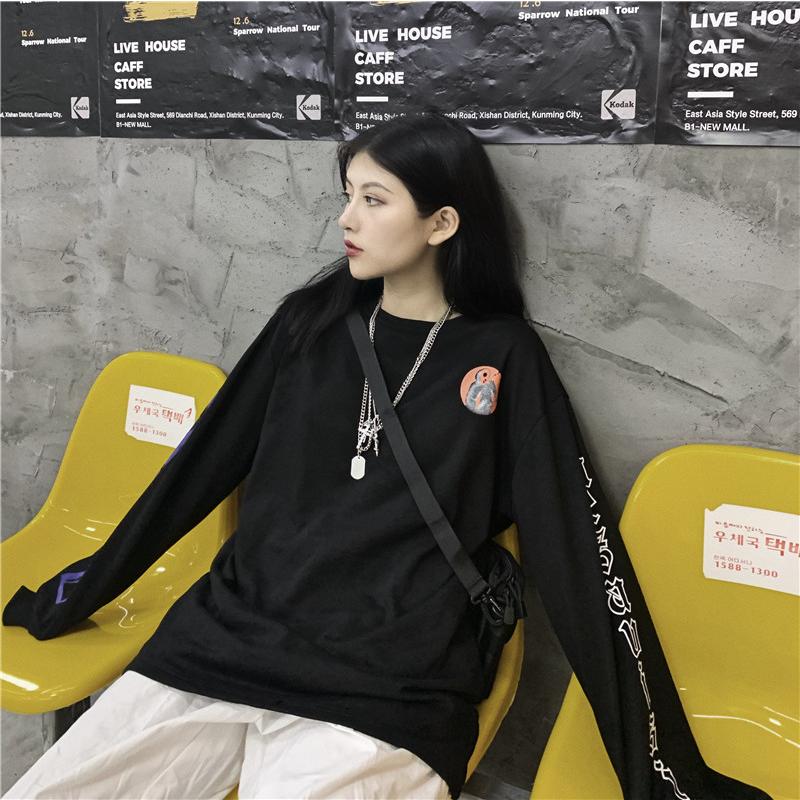 韓国ファッション レディース 長袖 ロンtシャツ トレーナー トップス 腕ロゴ 原宿系 ストリート系 大きいサイズ有り 送料無料 Z5 Chocooto 通販 Yahoo ショッピング