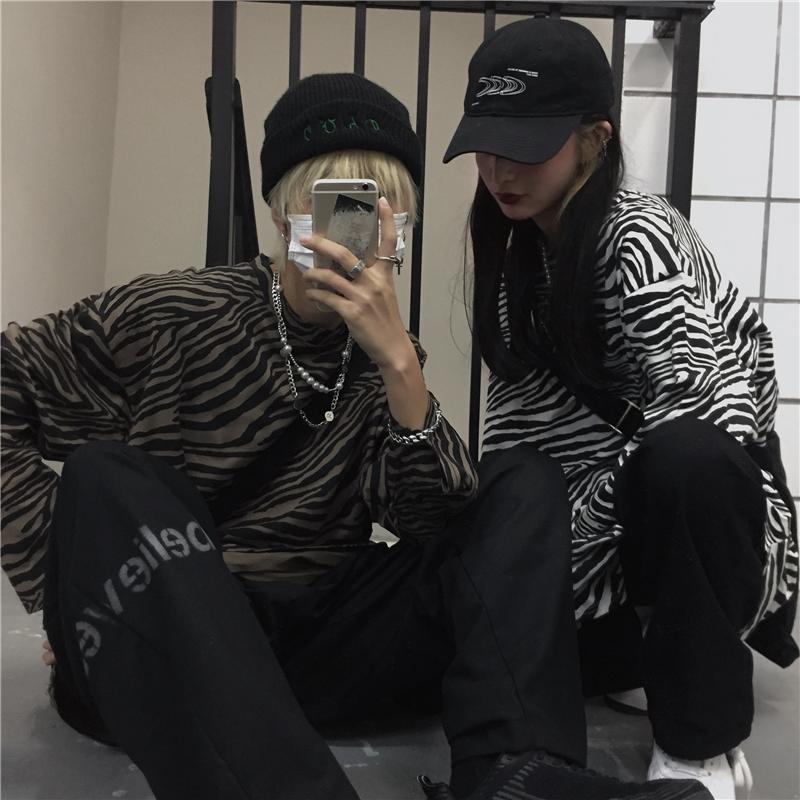 ゼブラ柄 Tシャツ 派手 韓国 オルチャン ストリート ダンス 衣装 長袖 アニマル柄 Hiphop K Pop 原宿系 アメカジ ブラウス トップス 男女兼用 Z53 Chocooto 通販 Yahoo ショッピング