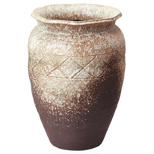 「超メルカリ市」 信楽焼陶器 花器 古窯変織部流し壺型花瓶 18号 高さ57.5cm 7018-06 【MYK1198583578】(42021円)