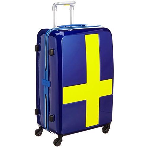 【数々のアワードを受賞】 INV63T 消音キャスター グッドサイズ スーツケース [イノベーター] 保証付 ブルー/イエロー 3.6kg cm 70 70L カジュアルスーツケース