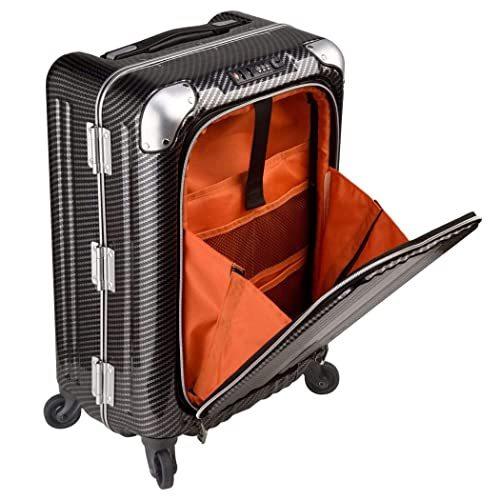 ビジネス スーツケース キャリーケース キャリーバッグ フレームタイプ フロントオープン PC収納 SSサイズ 小型 