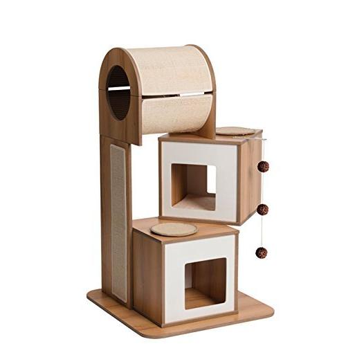 匿名！送料無料！ ジェックス cat it ヴェスパー キャットタワー タワー 高さ116.5cm 木製据置き 爪とぎハウス付 【DG6568357649】(23028円)