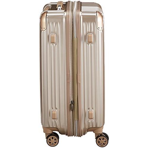 [シフレ] ハードジッパースーツケース キャリーケース 容量アップ拡張機能付 Mサイズ 中型 付 62-68L Trident トラ? 