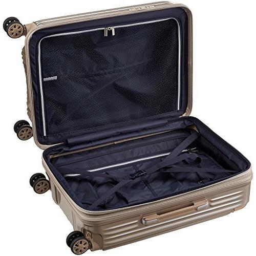 [シフレ] ハードジッパースーツケース キャリーケース 容量アップ拡張機能付 Mサイズ 中型 付 62-68L Trident トラ? 