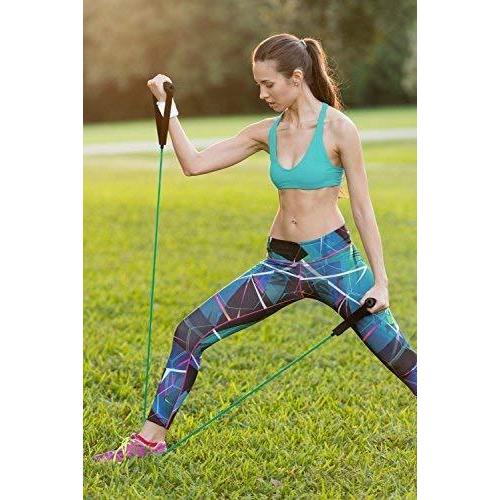 RITFIT シングルトレーニングチューブ 快適なグリップあり ロングタイプ 全身のトレーニングやヨガに適用 (レッド・50ｌｂｓ) 