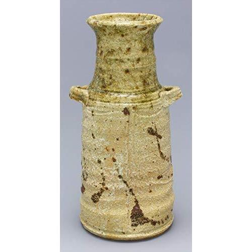 美濃焼 水野輝幸 花瓶 花器 耳付 灰釉 039-0027 