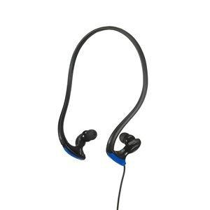 （業務用セット） ELPA スポーツ用ヘッドホン ブラック×ブルー RD-WS01（BK） 【×10セット】 RD WS01 BK 　　