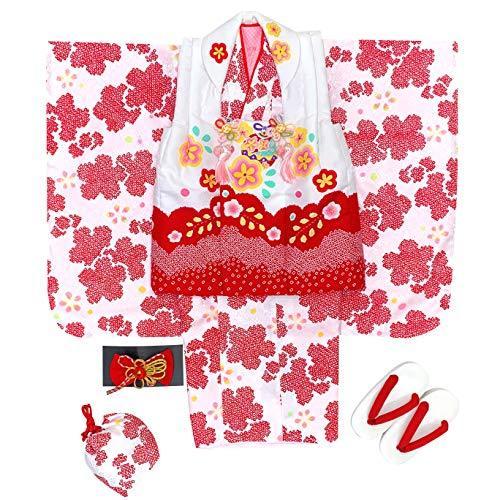 通販でクリスマス 3歳 七五三 着物 白系 鈴 Thfset765 白ｘ赤 合繊 セット女の子 日本製 被布セット 着物 着物ドレス Michiganestateplanning Com