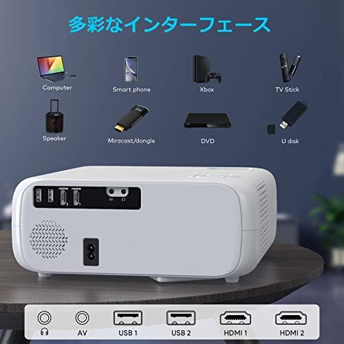 WiMiUS W6プロジェクター 15000lm 4K対応 5GWiFi Bluetooth5.1 ネガティブ解像度1920×1080P 60FPS 300インチ大画面 4P&4D台形補正 