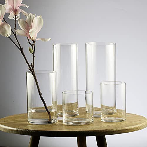 円柱 花瓶 大 フラワーベース ガラス クリア シリンダー 北欧 透明 花器 シンプル クリア 北欧 透明 大きな インテリア 室内 大きい 直径12cm 高さcm 新品 正規品