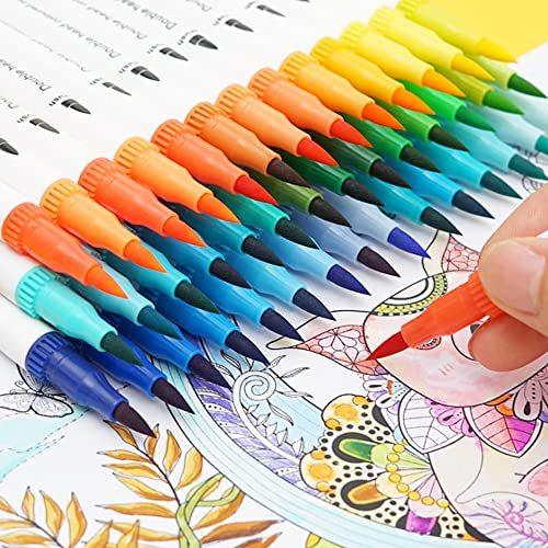 水彩ペンセット 文房具 マーカーペン 100色セット 水彩毛筆 水性 ブラシペン コピックペン 筆ペン 太字 細字両 A B09mtjqvr2 21 Choco Happy 通販 Yahoo ショッピング