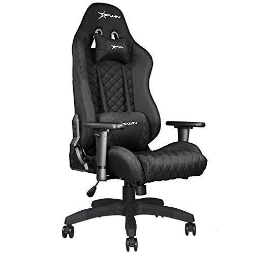 E-WIN ゲーミングチェア オフィスチェア 前傾機能 通気性 ファブリック メッシュ 専用オットマン取り付け可能 ?