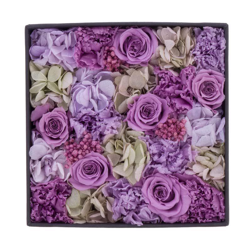 [Nicolai Bergmann ニコライバーグマン] プリザーブド フラワー ボックス ROYAL HUE ロイヤル ヒュー バラ アジサイ 薔? Nicolai