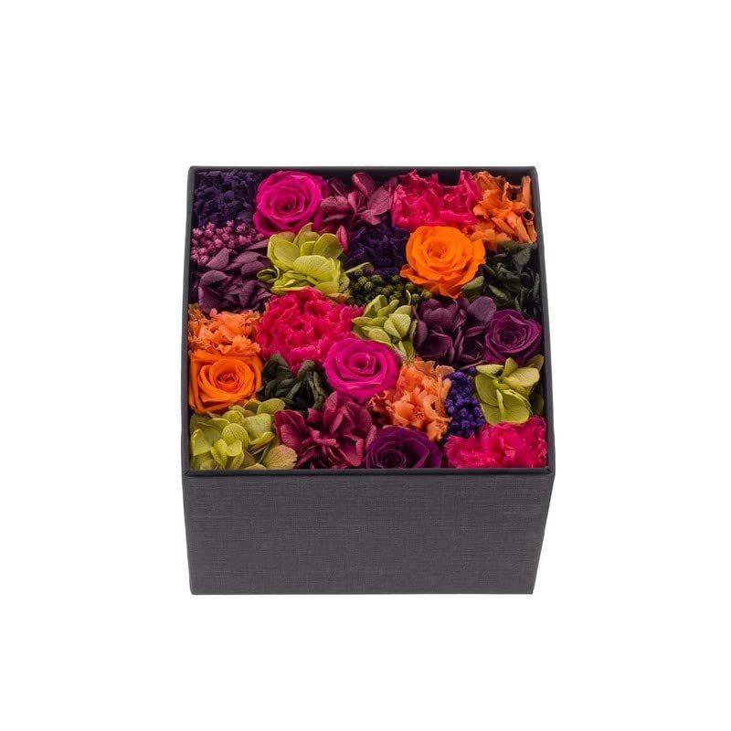 [Nicolai Bergmann ニコライバーグマン] プリザーブド フラワー ボックス RAINBOW レインボー バラ カーネーション ア?