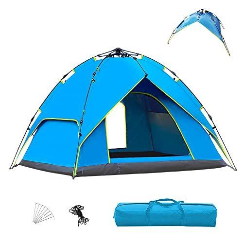 最安 テント ワンタッチテント Uv 折りたたみテント アウトドアテント 設営簡単 二重テント 3 4人用 キャンプテント ドーム型テント Www Icpit Org