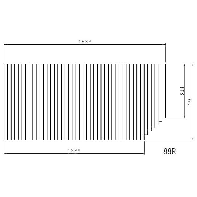 GFFMGDW1A1 送料無料 お風呂のふた トクラス 88R ストーリー用（ 品番 ）GFFMGDW1A1 巻きフタ Rタイプ 風呂ふた 巻きふた （ 寸法 ）W1532mm×D720mm