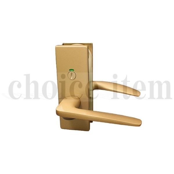 送料無料 ダイケン 室内ドア 開き戸 レバーハンドル・座セット RNデザイン 角長座 表示錠 newRIII ゴールド 品番：ZR5A43-ZAF (廃盤の為 梱包内容変更）