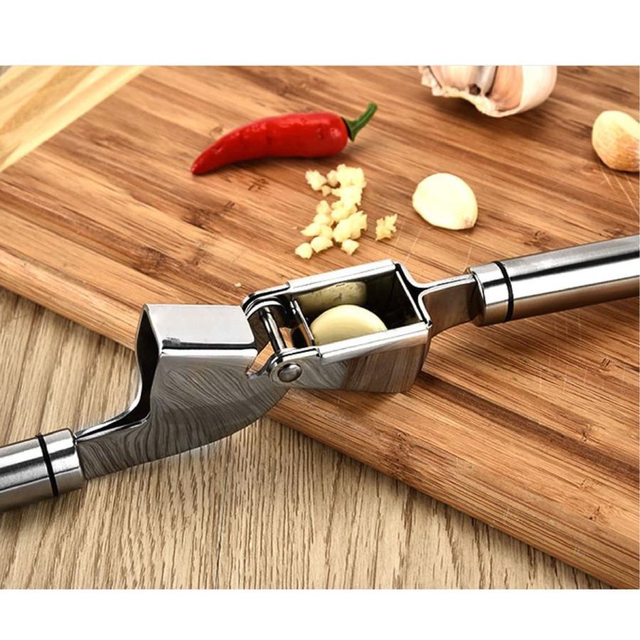 ガーリックプレス 簡単皮むき ピーラー付 ガーリッククラッシャー