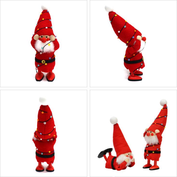 ノルディカニッセ 電飾にからまるサンタ サンタ レッド 定形外 送料