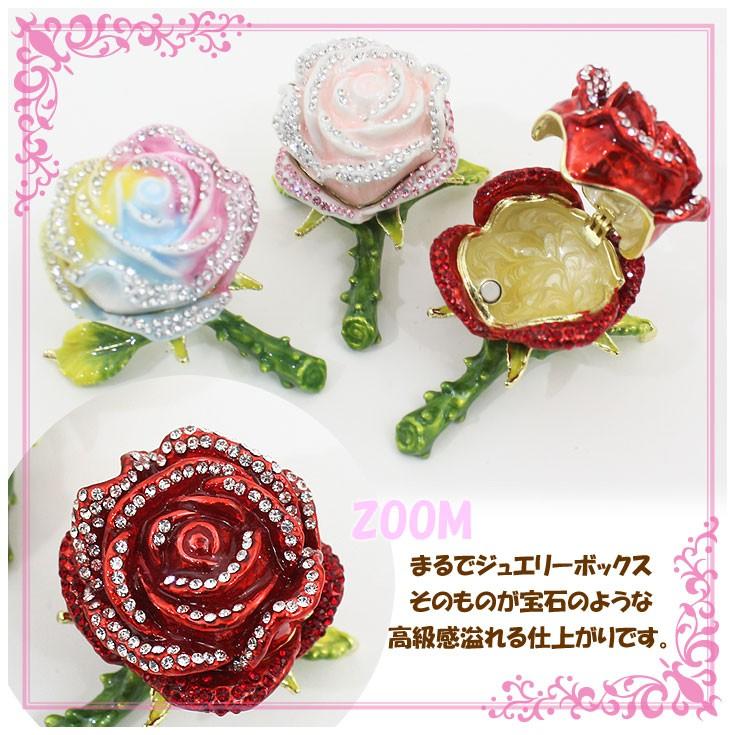 アンティーク調アクセサリーケース薔薇バラローズガラス収納ケース