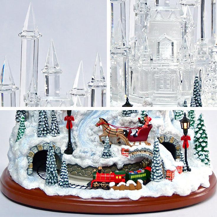 国産】送料無料 ハルモニア LED アクリルキャッスル＆トレイン 氷