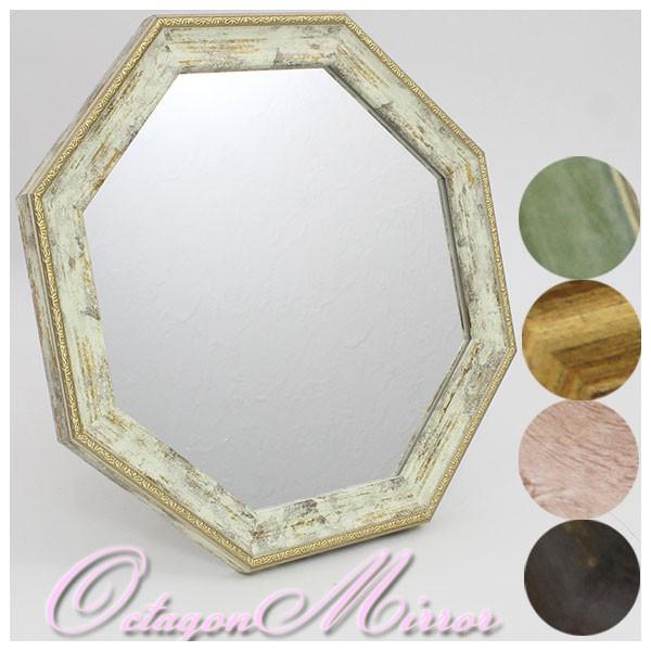 受注生産品】 ミラー ヴィンテージ八角 Mサイズ ＝ mi 壁掛け鏡