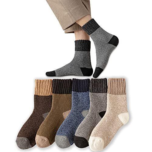 破格値下げ ボール Amtop 靴下 メンズ 冬 厚手ソックス 防寒 おしゃれ 5足セット 男性 暖かい靴下 ルームソックス 冬用 くつした 吸汗防臭 室内 保温 ウールソックス ス Www Threeriversofs Com