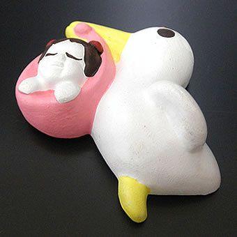 エケコ人形用お願い事パーツ ☆赤ちゃんとコウノトリ（女の子）【子宝