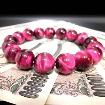 桃虎目石 Pink ピンクタイガーアイブレスレット Eye Tigres 高級１２ｍｍ珠 ピンクタイガーアイブレスレット Tigre S