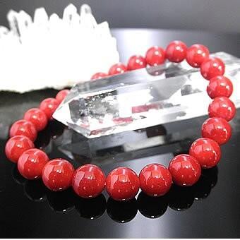 赤サンゴブレスレット【高級８ｍｍ珠】赤珊瑚 赤さんご ブレスレット レッドコーラル Red Coral パワーストーン 天然石 金運 安産 災難厄除祈願 ブレスレット