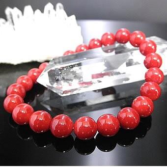 赤サンゴブレスレット【高級８ｍｍ珠】赤珊瑚 赤さんご ブレスレット レッドコーラル Red Coral パワーストーン 天然石 金運 安産 災難厄除祈願 ブレスレット