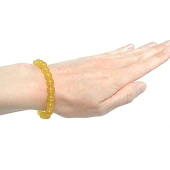 イエローメノウブレスレット【高級8mm珠】（黄瑪瑙、Yellow Agate 