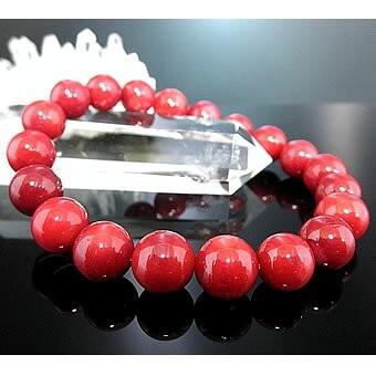 赤サンゴブレスレット【高級１０ｍｍ珠】赤珊瑚 赤さんご ブレスレット レッドコーラル Red Coral パワーストーン 天然石 金運 安産 災難厄除祈願 ブレスレットの画像
