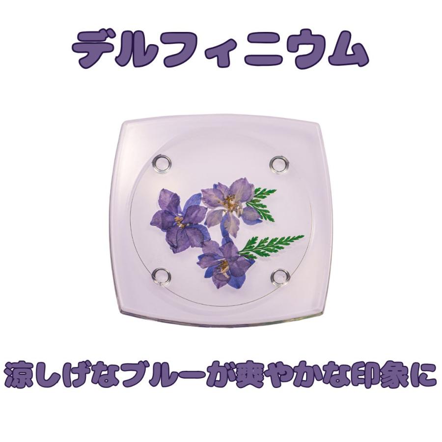 押し花コースター アクリルコースター 本物のお花を閉じ込めた 花言葉 