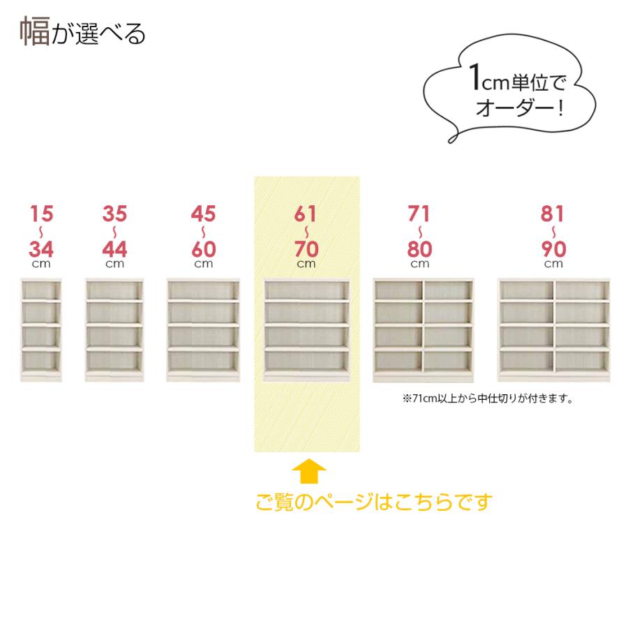 白井産業 オーダーラック 幅61〜70cm 1cm単位 オーダー 高さ150cm 移動
