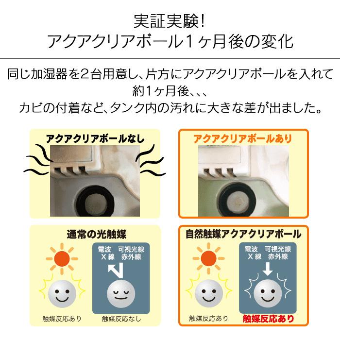 ポイント10倍 // アクアクリアボール(約2リットル対応)除菌 ヌメり防止 抗ウイルス カルキ分解 自然触媒 加湿器 冷風扇 加湿空気清浄機用 日本製 3年耐久|chokagu|04