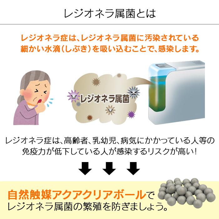 ポイント10倍 // アクアクリアボール(約2リットル対応)除菌 ヌメり防止 抗ウイルス カルキ分解 自然触媒 加湿器 冷風扇 加湿空気清浄機用 日本製 3年耐久|chokagu|09