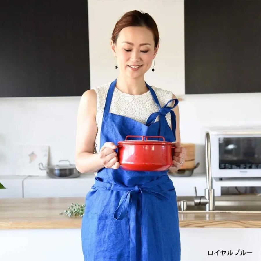 エプロン リネン 麻100％ 日本製 フリーサイズ 大きめ 巻きスカート