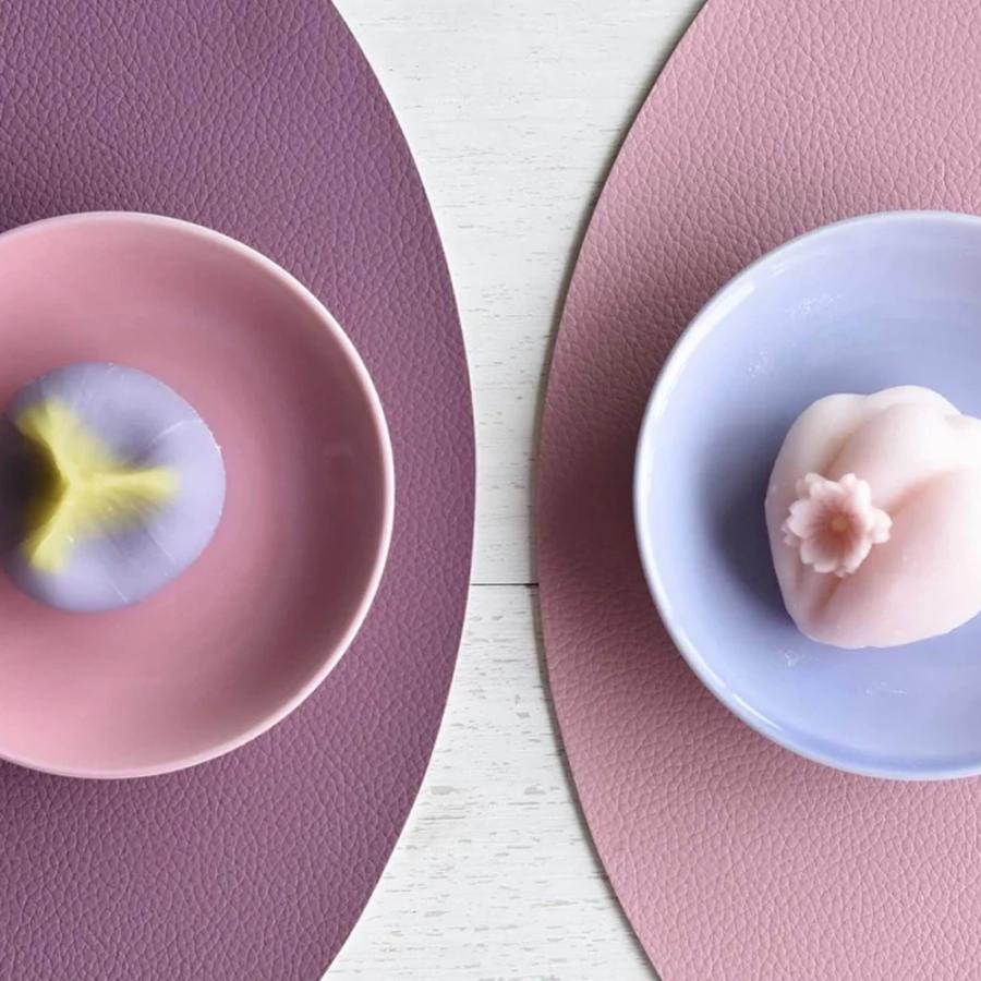 ランチョンマット 洗える おしゃれ レザー 丸 33cm 16色 ラウンド