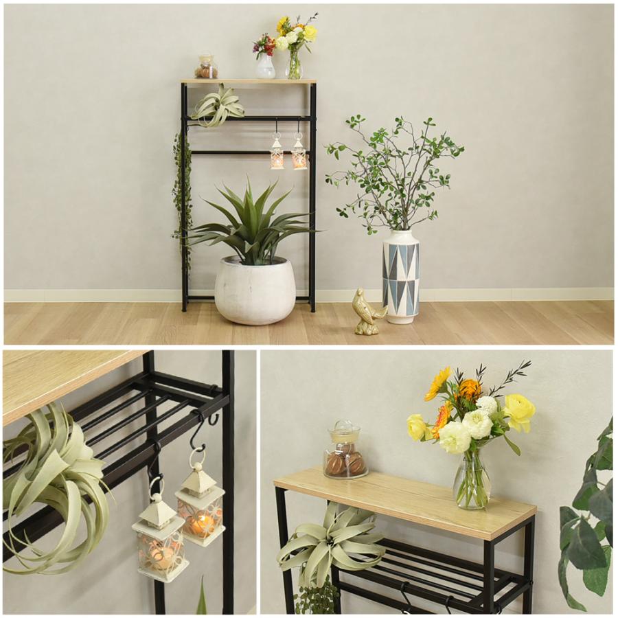 タマリビング コンソールテーブル スリム 玄関 飾り棚 スリムテーブル