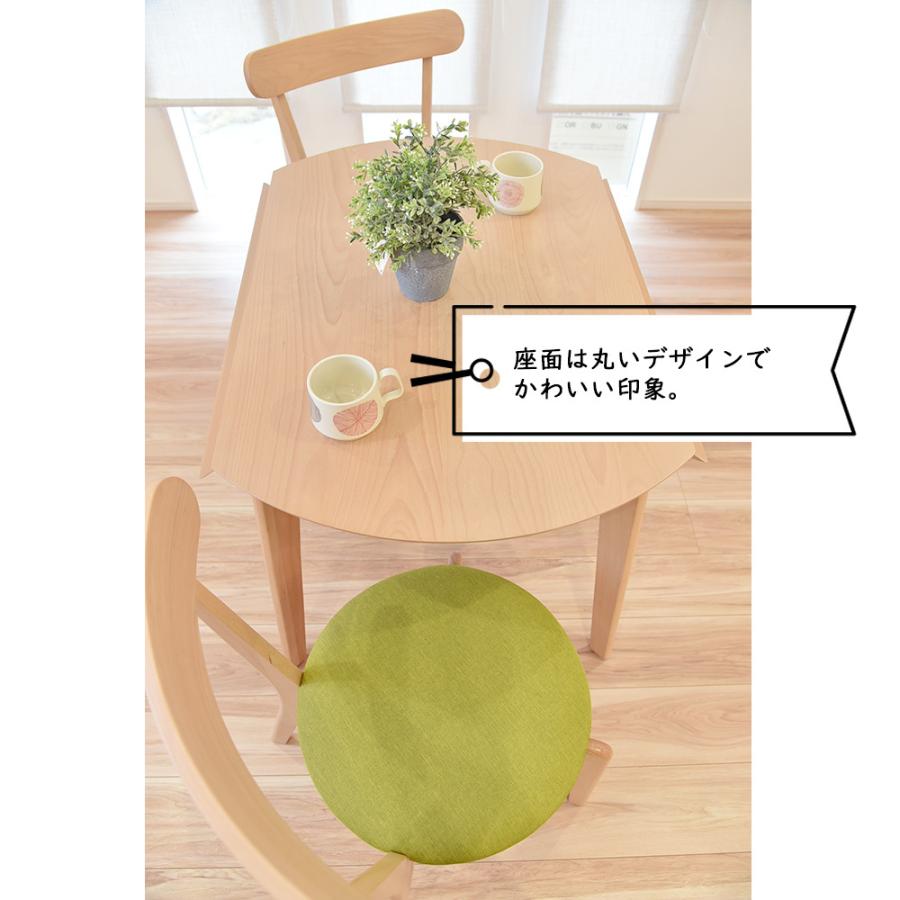 タマリビング ダイニングチェア 2脚セット 完成品 木製 ビーチ無垢 肘