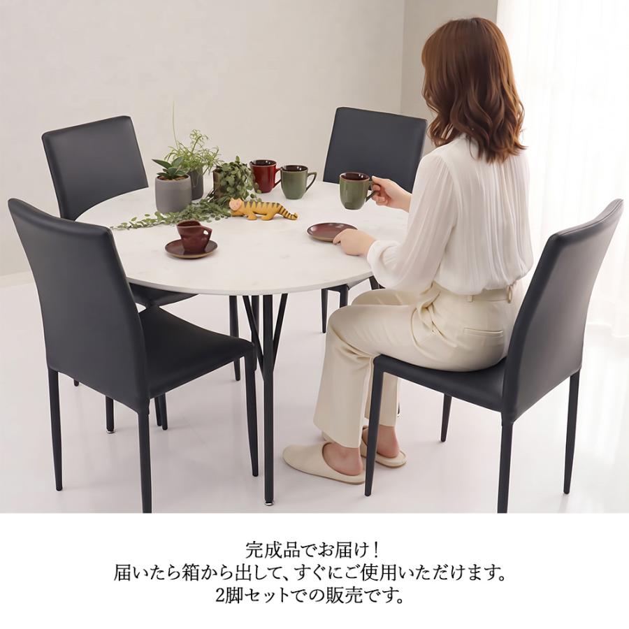 タマリビング ダイニングチェア 2脚セット 完成品 スタッキングチェア