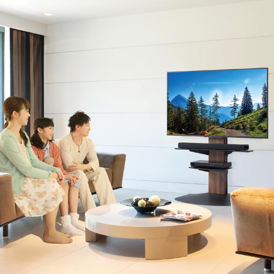 朝日木材加工 テレビスタンド 壁寄せ 40〜77v おしゃれ VESA規格対応