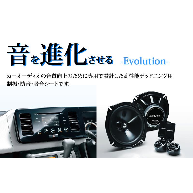 カーオーディオの吸音材、天井材、デッドニングに最適 デッドニング用制振 防音 吸音シート 音質向上 ロードノイズの低減